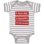 Baby Clothes I Just Did 9 Months on The Inside Baby Bodysuits Boy & Girl Cotton