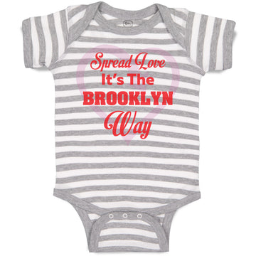 Baby Clothes Spread Love It's The Brooklyn Way Baby Bodysuits Boy & Girl Cotton
