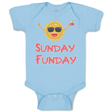Baby Clothes Sunday Funday Funny Humor Baby Bodysuits Boy & Girl Cotton