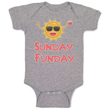 Baby Clothes Sunday Funday Funny Humor Baby Bodysuits Boy & Girl Cotton