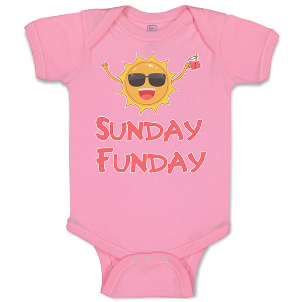 Baby Clothes Sunday Funday Funny Humor Baby Bodysuits Boy & Girl Cotton