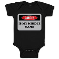 Baby Clothes Danger Is My Middle Name Funny Humor Style B Baby Bodysuits Cotton
