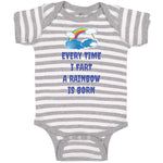 Baby Clothes Every Time I Fart A Rainbow Is Born Funny Humor Baby Bodysuits