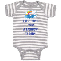 Baby Clothes Every Time I Fart A Rainbow Is Born Funny Humor Baby Bodysuits