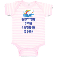 Baby Clothes Every Time I Fart A Rainbow Is Born Funny Humor Baby Bodysuits