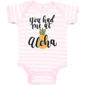 Baby Clothes You Had Me at Aloha Hawaii Baby Bodysuits Boy & Girl Cotton