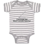 Baby Clothes I'M A Cute Kid Mom's Acute Math Geek Nerd Teacher Baby Bodysuits