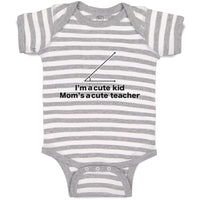 Baby Clothes I'M A Cute Kid Mom's Acute Math Geek Nerd Teacher Baby Bodysuits