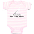 Baby Clothes I'M A Cute Kid Mom's Acute Math Geek Nerd Teacher Baby Bodysuits
