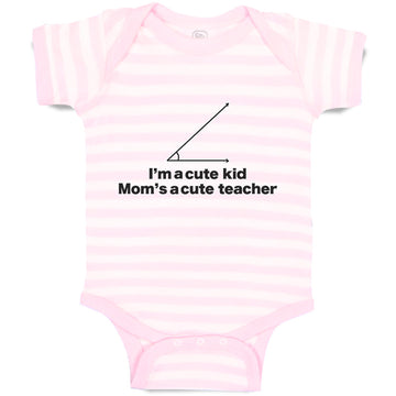 Baby Clothes I'M A Cute Kid Mom's Acute Math Geek Nerd Teacher Baby Bodysuits