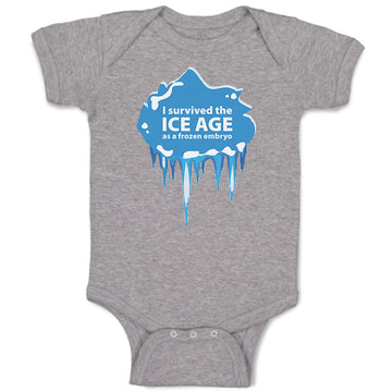 Baby Clothes I Survived The Ice Age Baby Bodysuits Boy & Girl Cotton