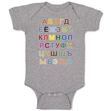 Baby Clothes Russian Alphabet Russkii Alpfavit Baby Bodysuits Boy & Girl Cotton