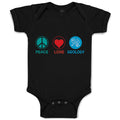 Baby Clothes Peace Love Geology Teacher School Education Baby Bodysuits Cotton