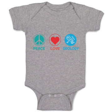 Baby Clothes Peace Love Geology Teacher School Education Baby Bodysuits Cotton