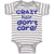 Baby Clothes Crazy Hair Don'T Care Funny Humor Baby Bodysuits Boy & Girl Cotton