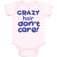 Baby Clothes Crazy Hair Don'T Care Funny Humor Baby Bodysuits Boy & Girl Cotton