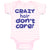 Baby Clothes Crazy Hair Don'T Care Funny Humor Baby Bodysuits Boy & Girl Cotton