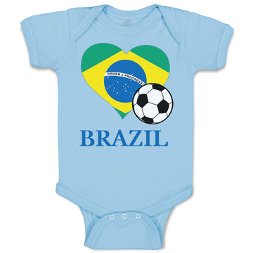 Baby Clothes Brazilian Soccer Brazil Football Football Baby Bodysuits Cotton