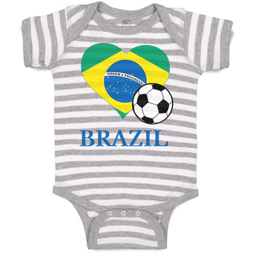 Baby Clothes Brazilian Soccer Brazil Football Football Baby Bodysuits Cotton
