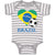 Baby Clothes Brazilian Soccer Brazil Football Football Baby Bodysuits Cotton