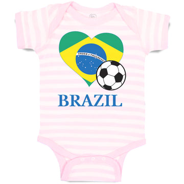 Baby Clothes Brazilian Soccer Brazil Football Football Baby Bodysuits Cotton