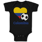 Baby Clothes Colombian Soccer Colombia Football Baby Bodysuits Boy & Girl Cotton