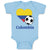 Baby Clothes Colombian Soccer Colombia Football Baby Bodysuits Boy & Girl Cotton