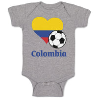 Baby Clothes Colombian Soccer Colombia Football Baby Bodysuits Boy & Girl Cotton