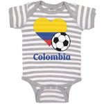 Baby Clothes Colombian Soccer Colombia Football Baby Bodysuits Boy & Girl Cotton