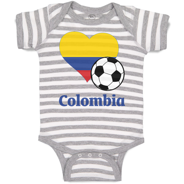 Baby Clothes Colombian Soccer Colombia Football Baby Bodysuits Boy & Girl Cotton