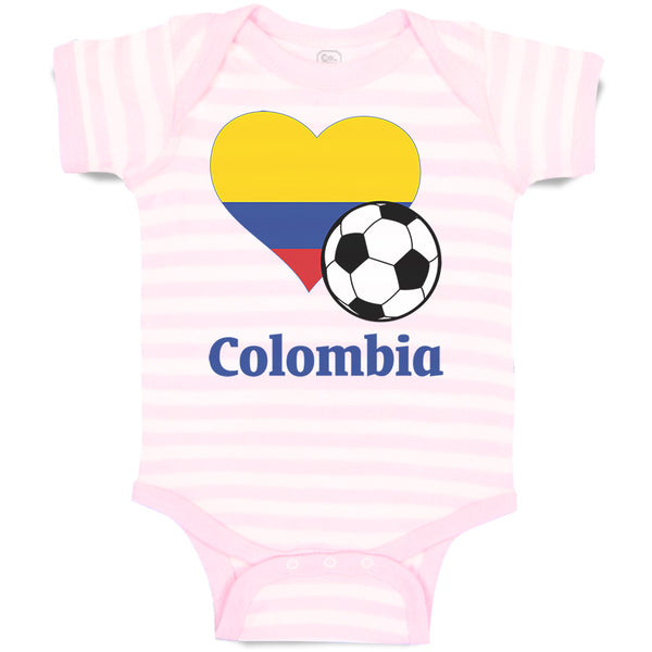 Baby Clothes Colombian Soccer Colombia Football Baby Bodysuits Boy & Girl Cotton