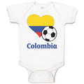 Baby Clothes Colombian Soccer Colombia Football Baby Bodysuits Boy & Girl Cotton