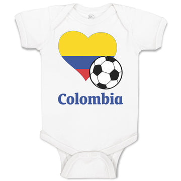 Baby Clothes Colombian Soccer Colombia Football Baby Bodysuits Boy & Girl Cotton