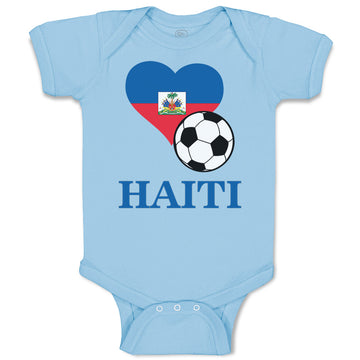 Baby Clothes Haitian Soccer Haiti Football Football Baby Bodysuits Cotton