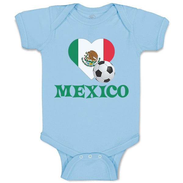 Baby Clothes Mexican Soccer Mexico Football Football Baby Bodysuits Cotton