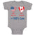 Baby Clothes 50% American + 50% Canadian = 100% Cute Baby Bodysuits Cotton