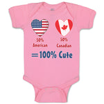 Baby Clothes 50% American + 50% Canadian = 100% Cute Baby Bodysuits Cotton