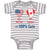 Baby Clothes 50% American + 50% Canadian = 100% Cute Baby Bodysuits Cotton