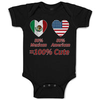 Baby Clothes 50% Mexican 50% American = 100% Cute Baby Bodysuits Cotton