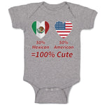 Baby Clothes 50% Mexican 50% American = 100% Cute Baby Bodysuits Cotton