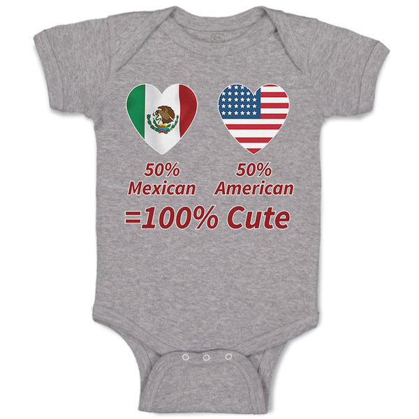 Baby Clothes 50% Mexican 50% American = 100% Cute Baby Bodysuits Cotton