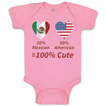 Baby Clothes 50% Mexican 50% American = 100% Cute Baby Bodysuits Cotton