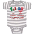 Baby Clothes 50% Mexican 50% American = 100% Cute Baby Bodysuits Cotton