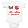 Baby Clothes 50% Mexican 50% American = 100% Cute Baby Bodysuits Cotton