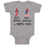 Baby Clothes 50% British 50% American = 100% Cute Baby Bodysuits Cotton