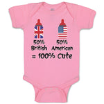 Baby Clothes 50% British 50% American = 100% Cute Baby Bodysuits Cotton