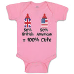 Baby Clothes 50% British 50% American = 100% Cute Baby Bodysuits Cotton