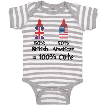 Baby Clothes 50% British 50% American = 100% Cute Baby Bodysuits Cotton