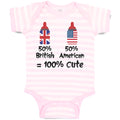 Baby Clothes 50% British 50% American = 100% Cute Baby Bodysuits Cotton