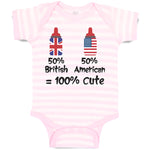 Baby Clothes 50% British 50% American = 100% Cute Baby Bodysuits Cotton